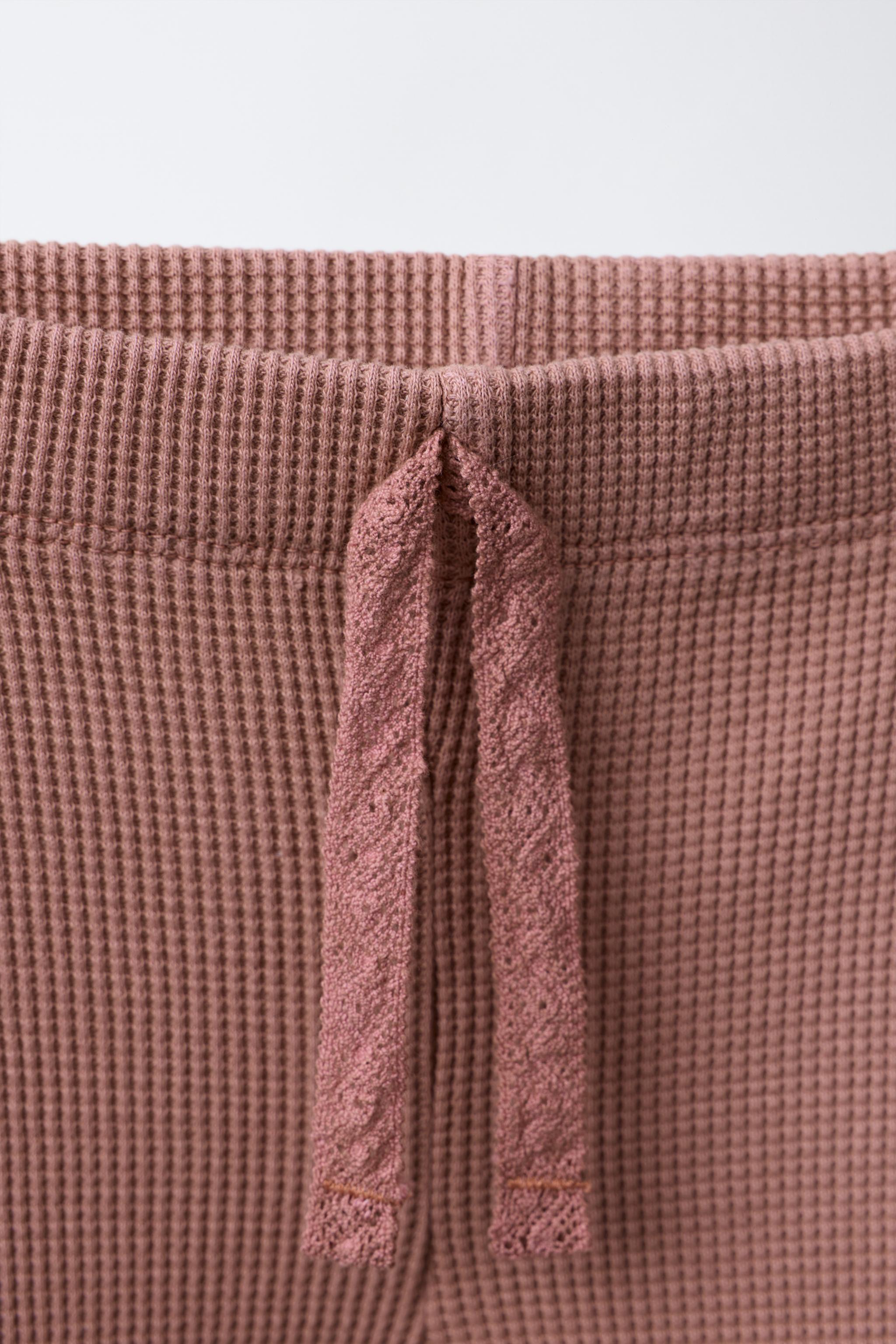 ENSEMBLE SWEAT AVEC LACETS ET LEGGING WAFFLE